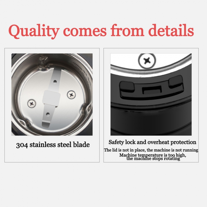 Powerful Electric Coffee Grinder Mini Kitchen Salt Pepper Mill Spice Nuts Seeds Bean Grinder Machine