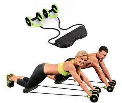 Rally multifunction pull rope wheeled health abdominal muscle training home fitness equipment