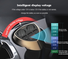 REMAX 80w 3.4A 3 USB Car Charger Fast charging with Voltage Display car cigarette lighter Socket