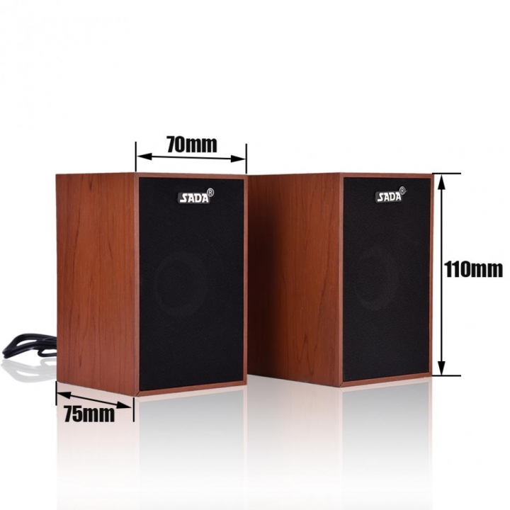 Portable Wooden Desktop Computer Speaker Mini Notebook Subwoofer Laptop Multimedia Speakers