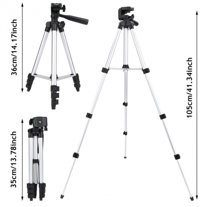 Portable Adjustable Scalable Pan Head Phone Camcorders DSLR Camera Tripod Mount Bracket Holder Stand