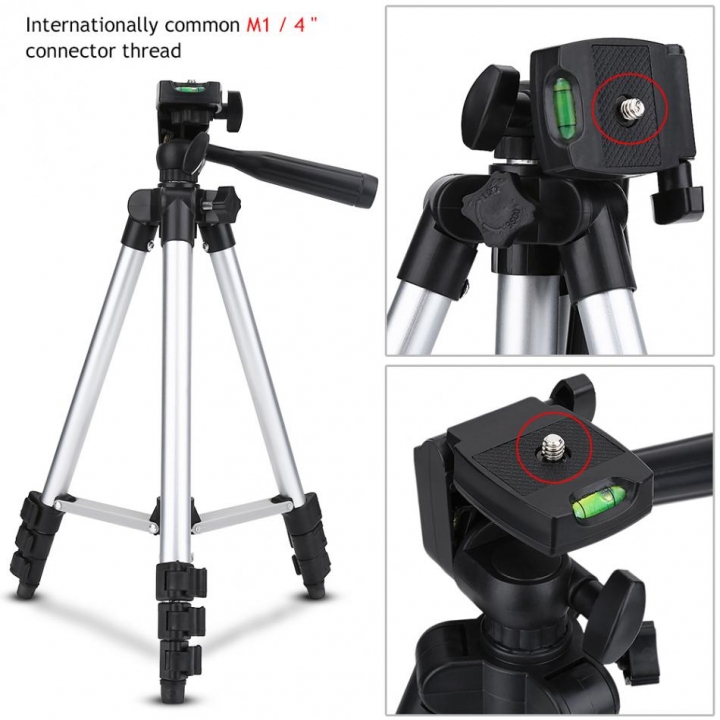 Portable Adjustable Scalable Pan Head Phone Camcorders DSLR Camera Tripod Mount Bracket Holder Stand