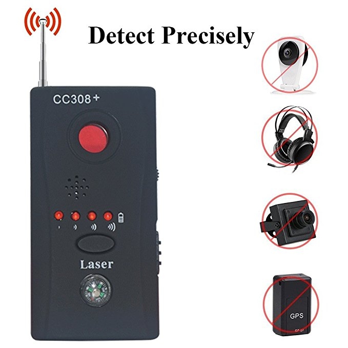 Wireless Camera Lens Detector for Spy Hidden Camera with GSM Voice Device Signal Bug RF Finder