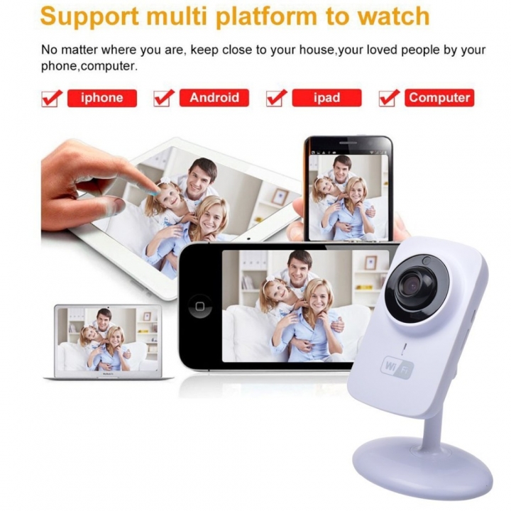 WiFi Netcam HD IP wireless Camera P2P Video Night Vision Motion Detection for iOS Android UK plug