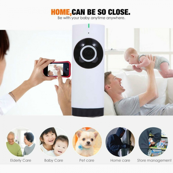 Fisheye Panoramic WiFi Wireless Mini ip Camera Baby Monitor Night vision Smart Kids Security Video
