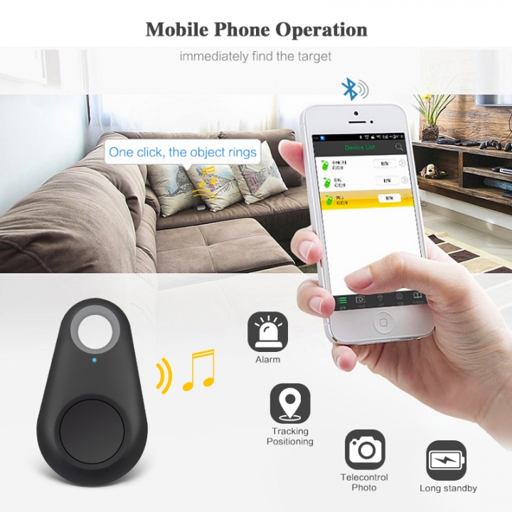 Smart Mini Waterproof Bluetooth Tracer GPS Tracker for Pet Dog Cat Keys Wallet Bag and Kids