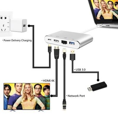 USB Type C to HDMI Adapter for New MacBook/MaBook Pro,Samsung S8 Plus,USB-C to HDMI Hub,USB 3.0 Port