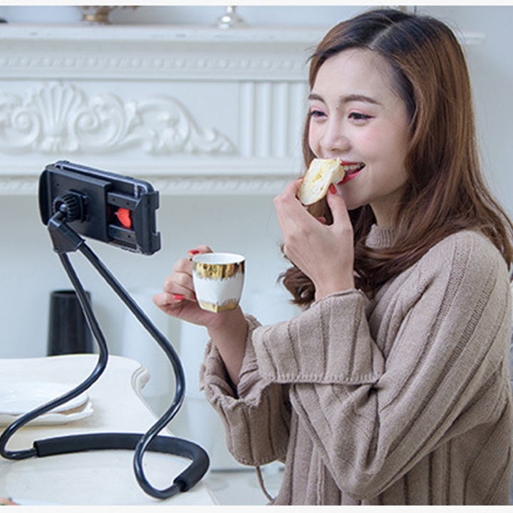 Lazy Neck Phone Holder Stand For iPhone Desk  Rotation Mobile Cell Phone Mount Bracket Holder Stand