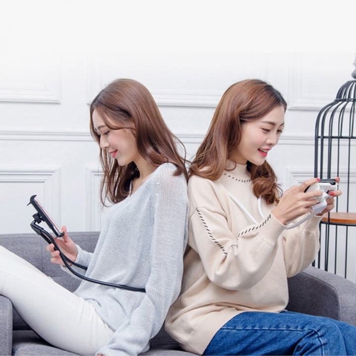 Lazy Neck Phone Holder Stand For iPhone Desk  Rotation Mobile Cell Phone Mount Bracket Holder Stand