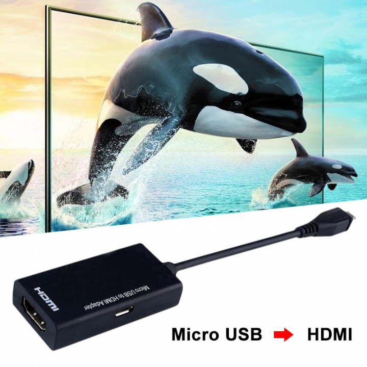 Micro USB to HDMI Male to Female High Speed HDTV Adapter Converter Cable for Phone for Mobile Phone