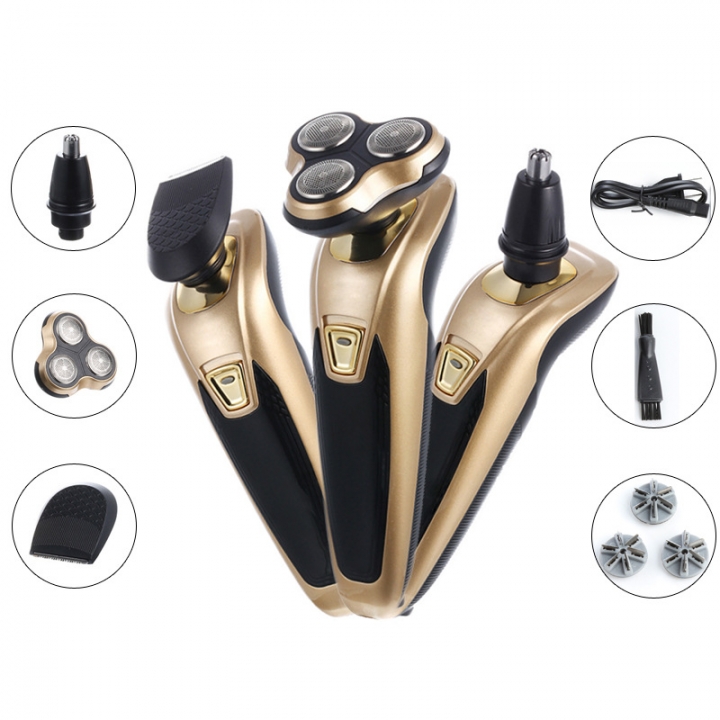 Wet/dry 4D Shaver Men three-in-one charge Electric Shaver Electric Razor Rechargeable machine shaver