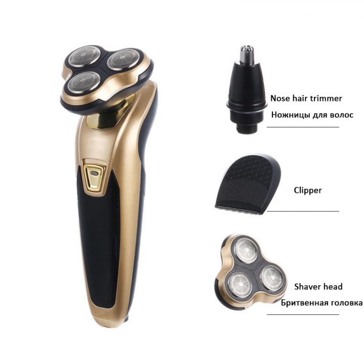Wet/dry 4D Shaver Men three-in-one charge Electric Shaver Electric Razor Rechargeable machine shaver