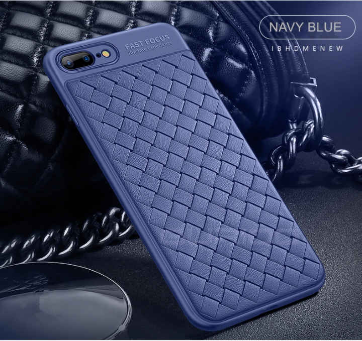 Soft Silicone Case For iPhone X 7 Luxury Phone Case For iPhone 7 8 6 6S Plus Grid Weaving Cover
