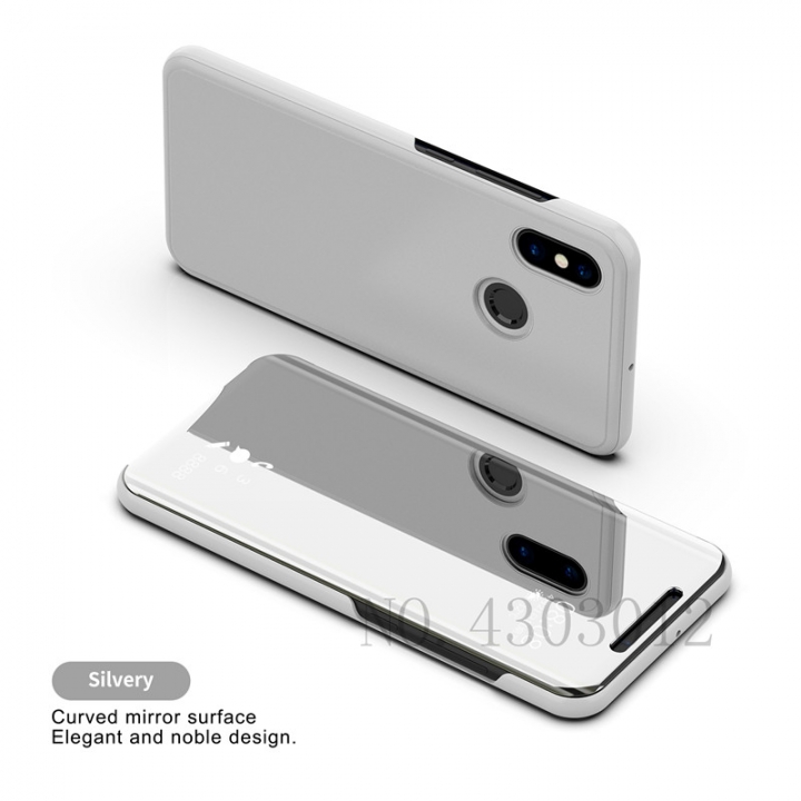 Mirror Smart Case For Xiaomi 8 SE A1 6X 5C Mix 2 Flip Leather Stand Case For Redmi 4X Note 5  Cover