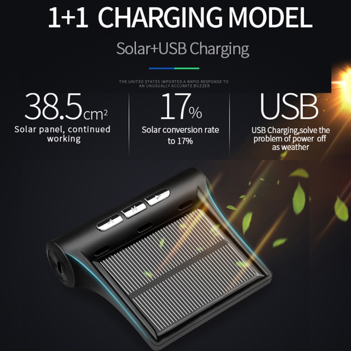 Car TPMS Alarm Tire Pressure Sensor System Solar Power Wireless LCD Monitor External Sensors