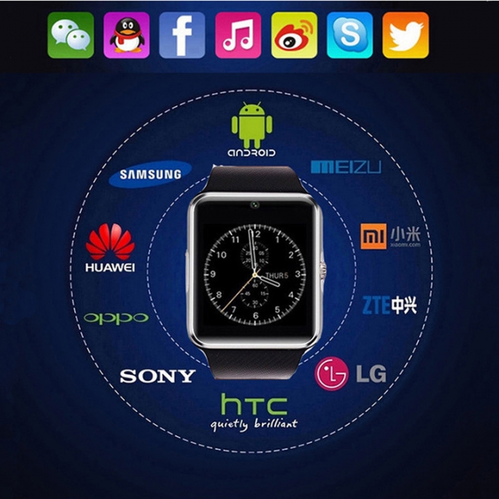 Bluetooth Smart Watch With Camera Facebook Whatsapp Smartwatch Support SIM TF Card For IOS Android
