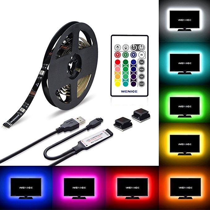 DC 5V USB 30 LED/m 5050 RGB Waterproof Flexible LED Strip Light TV Back Lighting With Remote Control