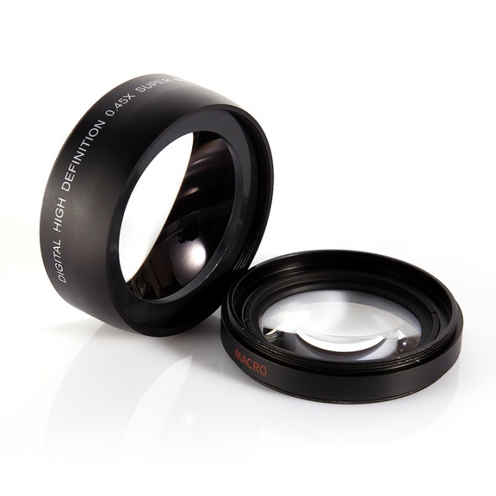 58mm 0.45x SLR Camera Wide Angle Lens + Macro Lens For 58mm Canon Sony Nikon  Pansonic SLR Camera