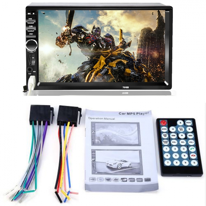 Car Video Player 7 inch Touch Screen Multimedia MP5 Player USB FM Bluetooth With Rear View Camera