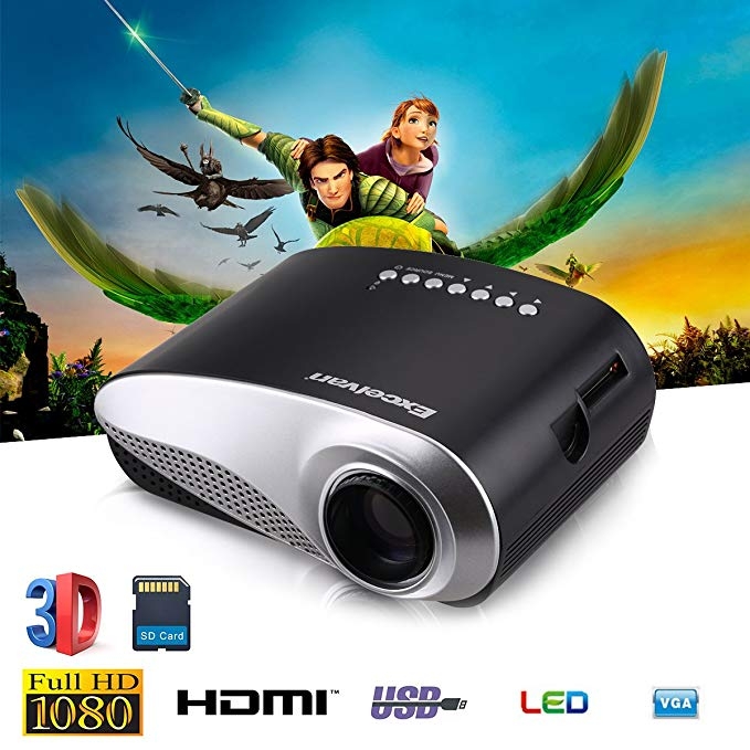 LED Projector Portable Home Theater Video Projector Hometheater  Multimedia Cinema TV PC Smartphones