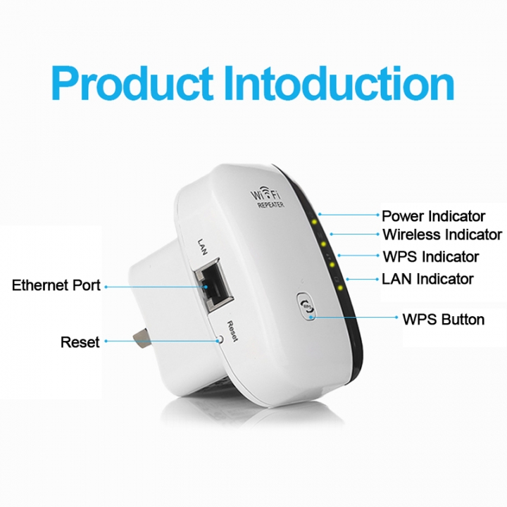 Wireless WiFi Router Repeater Signal Amplifier Range Extender 300Mbps Signal Boosters Repetidor