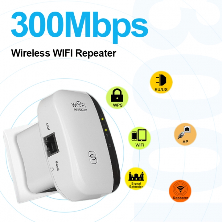 Wireless WiFi Router Repeater Signal Amplifier Range Extender 300Mbps Signal Boosters Repetidor