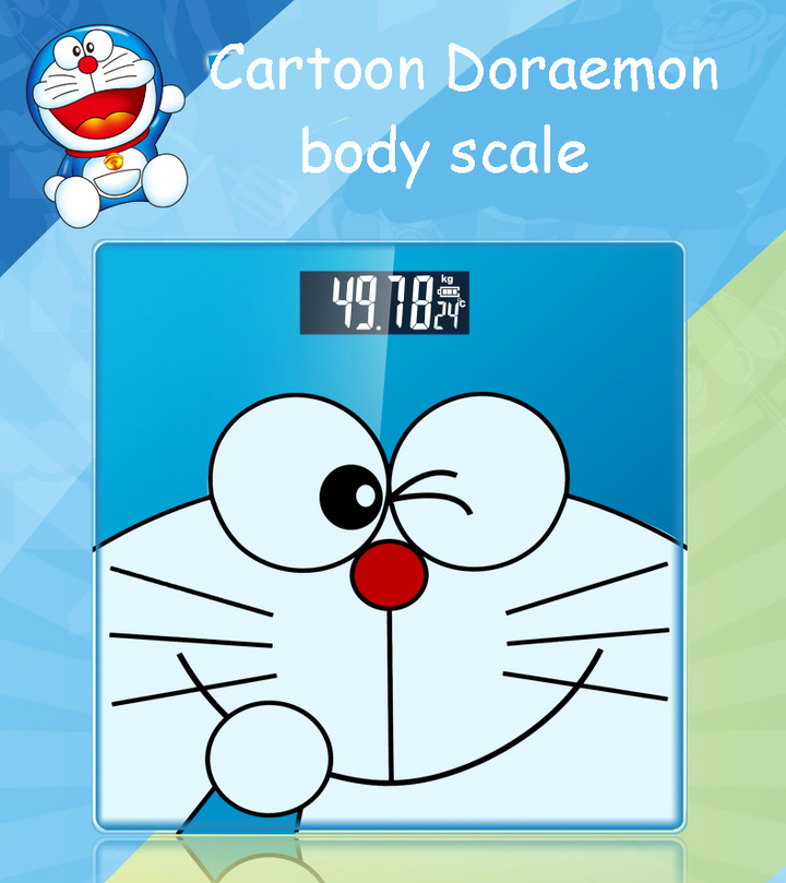 Cute Cartoon Doraemon Smart Bathroom Personal Electronic Scales Household Digital Weight Body Scale