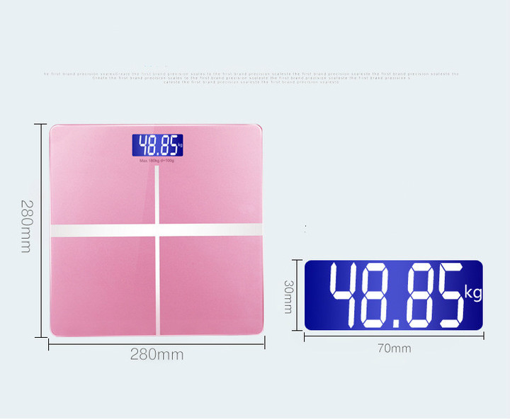 Bathroom Weight Body Scales Accurate Smart Electronic Digital Weight Home Health Glass LED Display