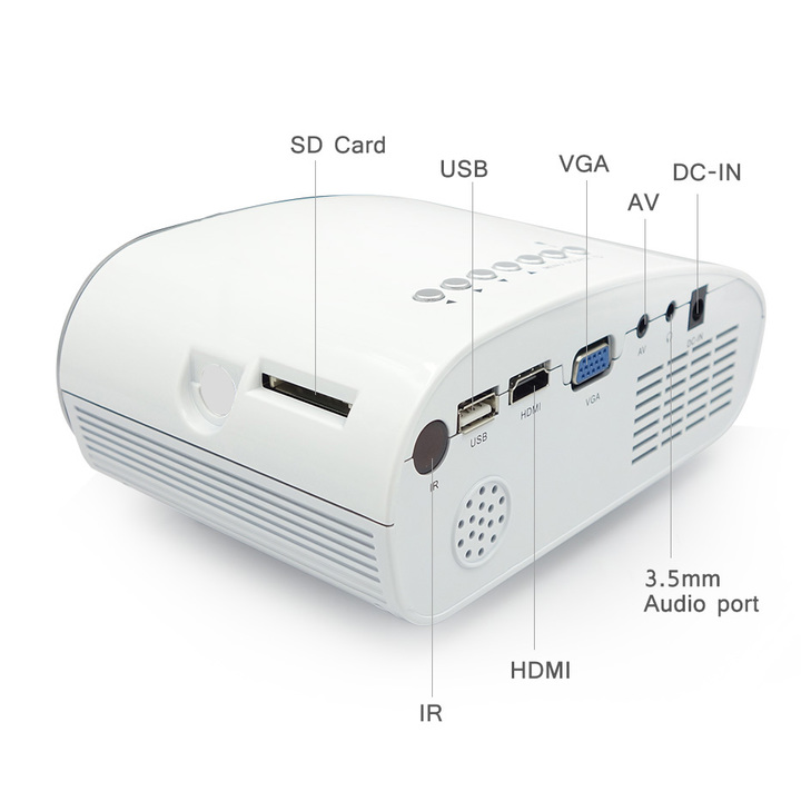 Portable Mini Projector Home Theater LED Hometheater  USB/VGA/HDMI Video Cinema Movie Projector