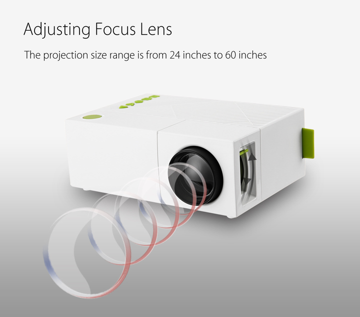 Portable LCD Projector HD Hometheater 1080P AV USB HDMI Video LED Mini Projector Smart Home Theater