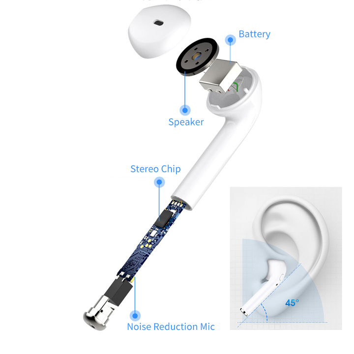 Tws Bluetooth Headset Charging Box Wireless Earphone Auriculares 4.1 Gamer Pc Stereo Earphones
