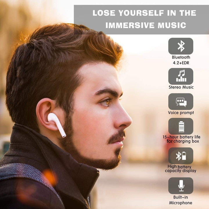 TWS Airpod Wireless Bluetooth Earphone Earbuds With Mic Not Airpod For Iphone7,8,X Samsung Android