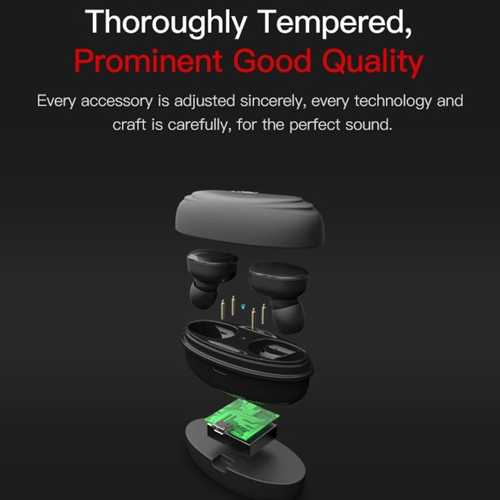 TWS Bluetooth Earphone With Mic True Wireless Mini Earbud Stereo Music Head Phone Earphones