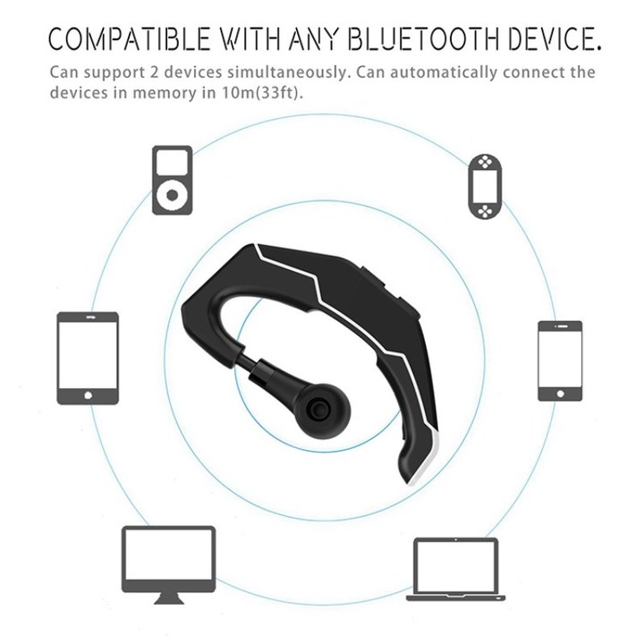 Bluetooth Headsets Wireless Earphones Driving Working Sport Earbud Handsfree for Phone