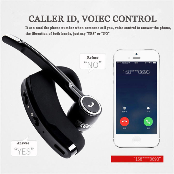 Wireless Stereo Bluetooth Business Earphones Car Driver Handsfree Earphone With Mic