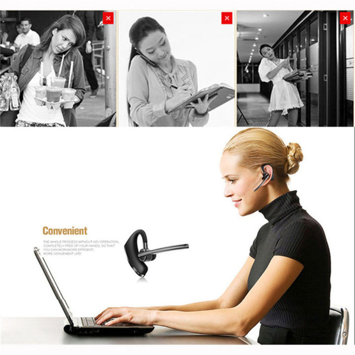 Wireless Stereo Bluetooth Business Earphones Car Driver Handsfree Earphone With Mic