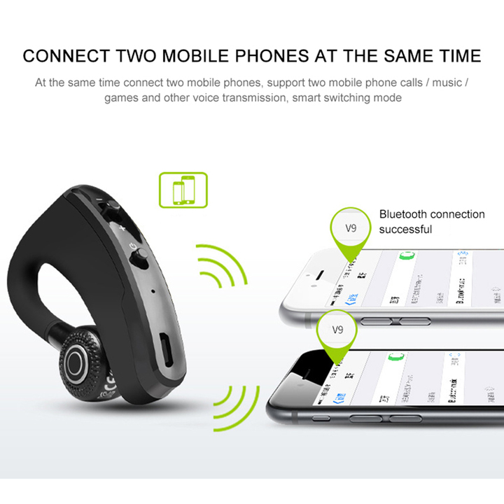 Wireless Headset Voice Control Music Sport Bluetooth Handsfree Earphone Bluetooth Earphones