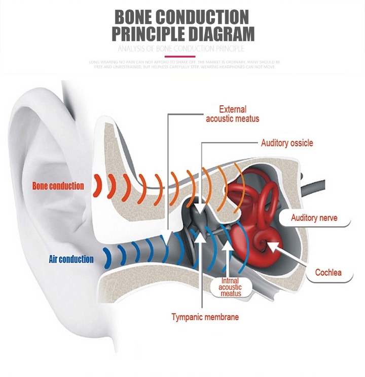 Bluetooth Wear Wireless Earphones Bone Conduction Earphone Sport Earphones Mic Handsfree Earphones