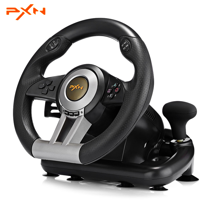 PXN Racing Game Steering Wheel with Pedal Game Controller Joystick Compatible with PC PS4 Xbox One