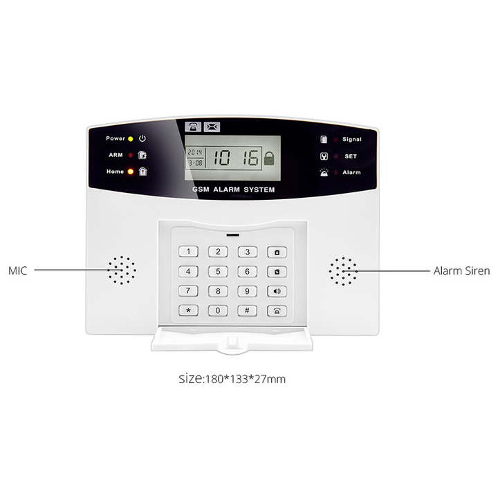 Home Security GSM Alarm systems Voice Prompt Wireless Door sensor LCD Display SIM SMS GSM Alarm