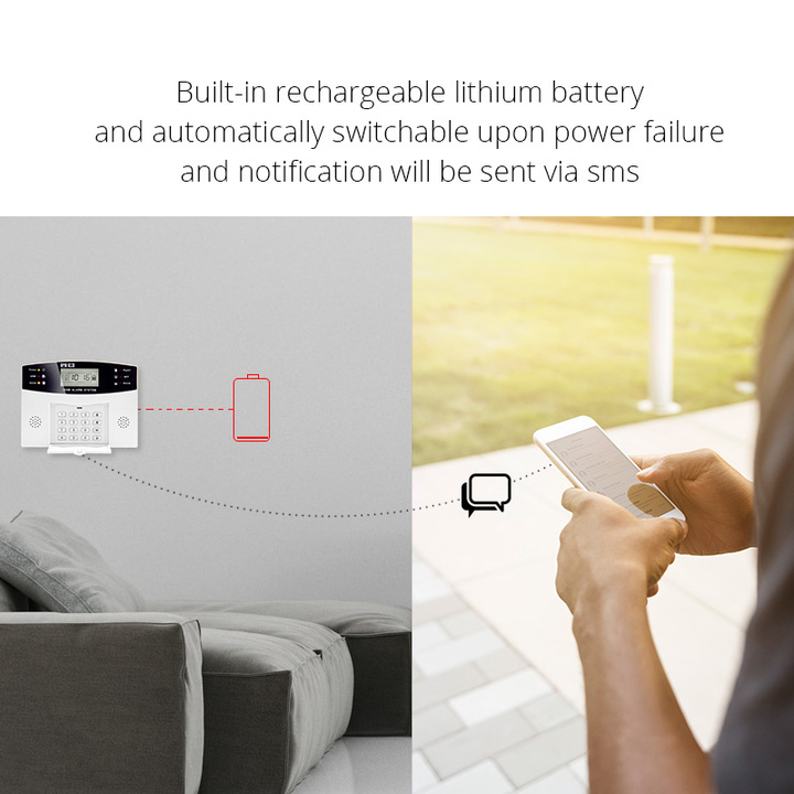 Home Security GSM Alarm systems Voice Prompt Wireless Door sensor LCD Display SIM SMS GSM Alarm