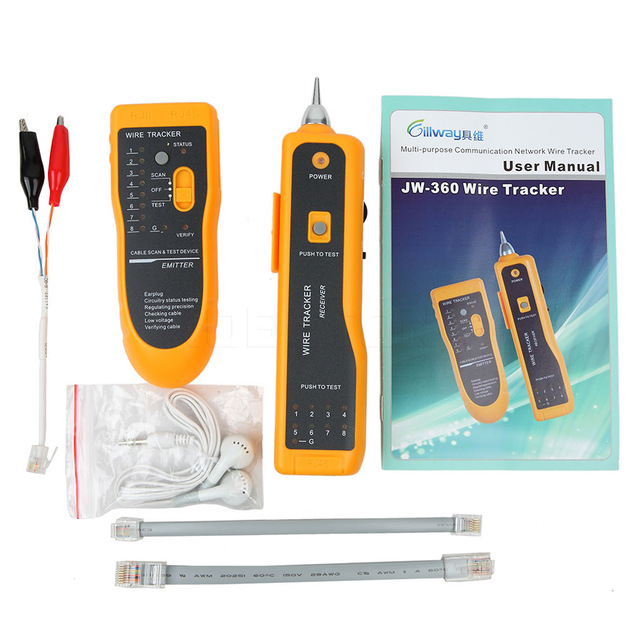 UTP STP Cat5 Cat6 RJ45 Line Finder Telephone Wire Tracker Tracer Tool Kit LAN Network Cable Tester
