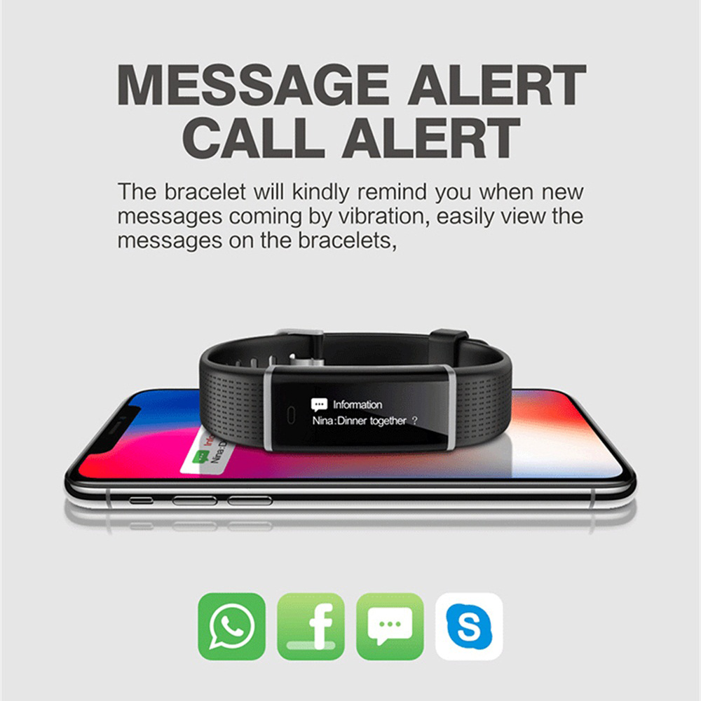 Smart Watch Wristband Fitness Tracker Bluetooth Bracelet for ios android blood pressure fitness band