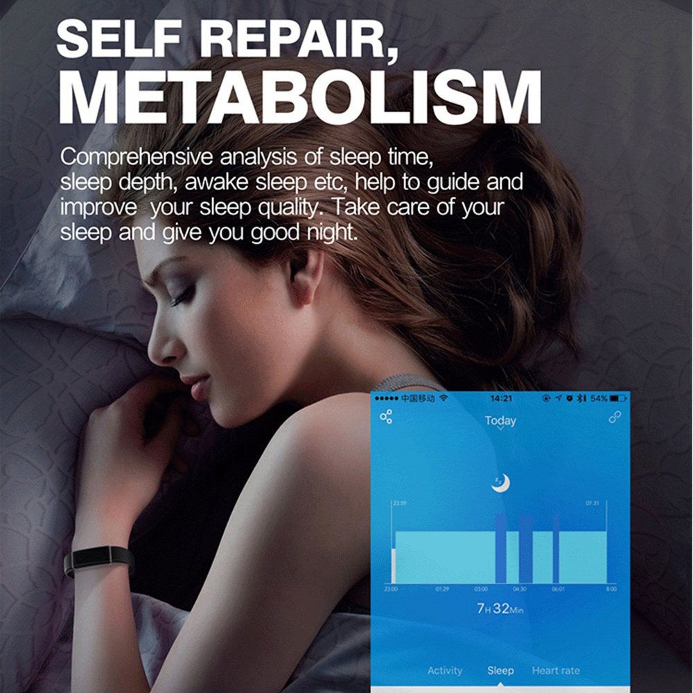 Smart Watch Wristband Fitness Tracker Bluetooth Bracelet for ios android blood pressure fitness band