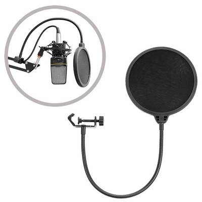 Double Layer Studio Microphone Pop Filter Professional Recording Mic Windscreen Mask Shield Cover