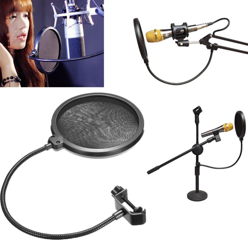 Double Layer Studio Microphone Pop Filter Professional Recording Mic Windscreen Mask Shield Cover