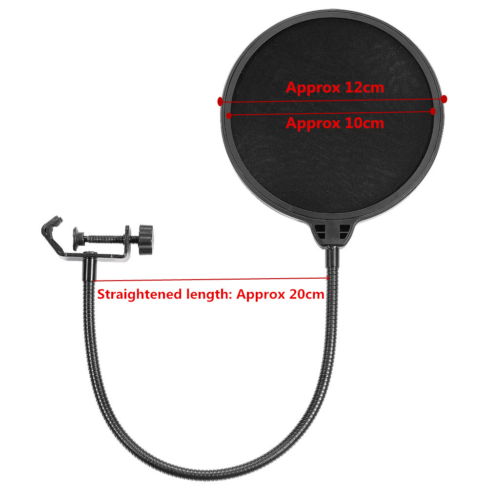 Double Layer Studio Microphone Pop Filter Professional Recording Mic Windscreen Mask Shield Cover