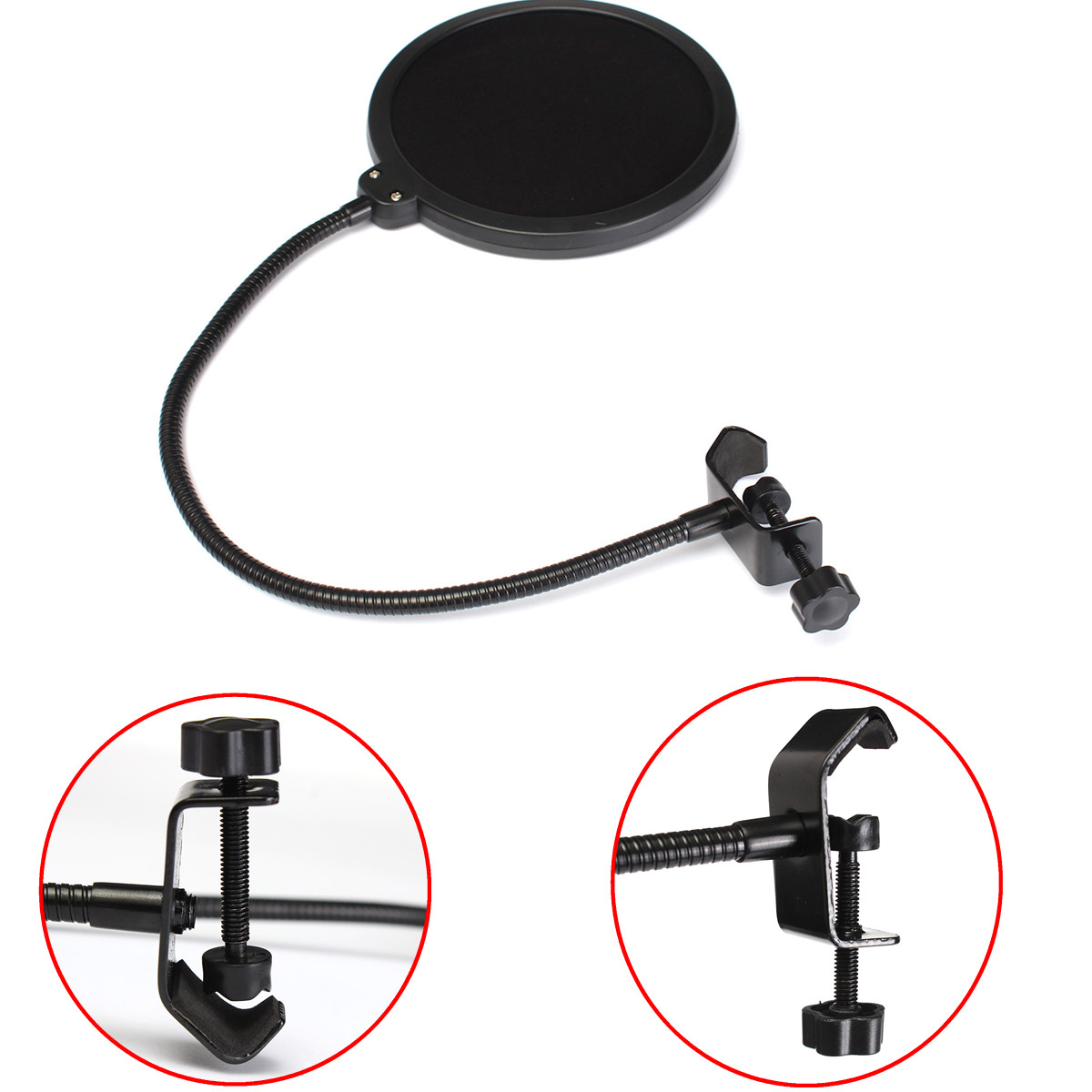Double Layer Studio Microphone Pop Filter Professional Recording Mic Windscreen Mask Shield Cover