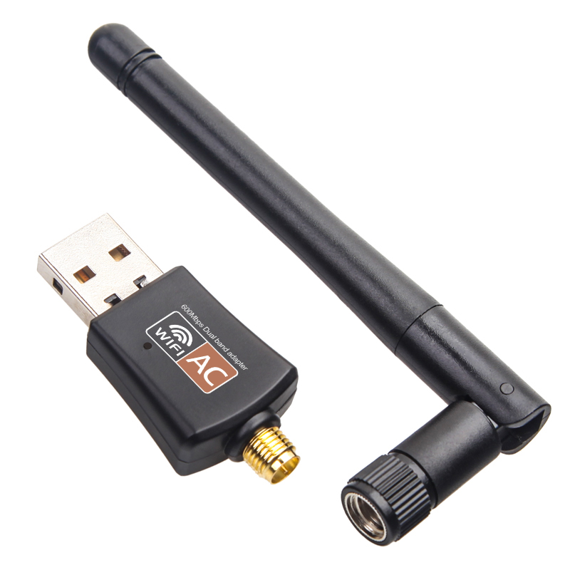600Mbps USB 5/2.4Ghz Wifi Antenna Dongle LAN Adapter 600Mbps 802.11ac/a/b/g/n wireless network card