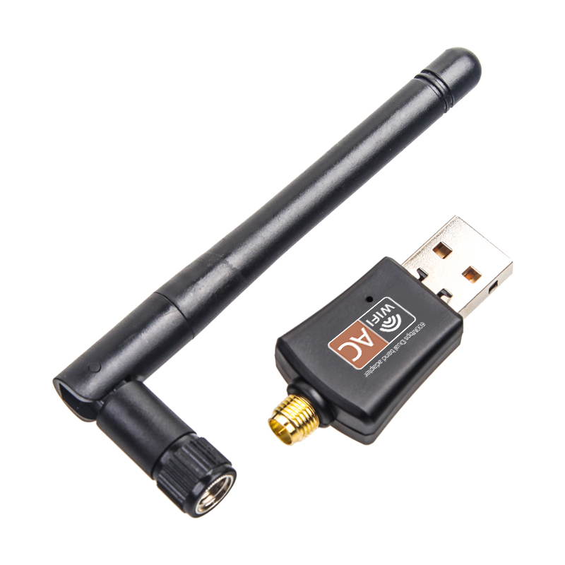 600Mbps USB 5/2.4Ghz Wifi Antenna Dongle LAN Adapter 600Mbps 802.11ac/a/b/g/n wireless network card